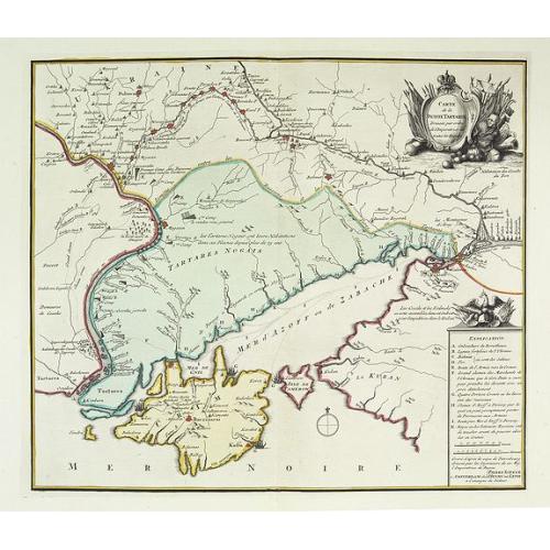 Old map image download for Carte de la Petite Tartarie Dresee par ordre de l'Imperatries de toutes las Russies.