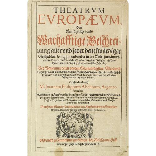 Old map image download for [Title page] Theatrum Europaeum, oder auszführliche und warhafftige Beschreibung. . .