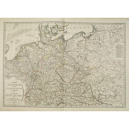 Old map image download for Carte d'Allemagne dressée sur les observations Astronomiques et Géographiques. . .