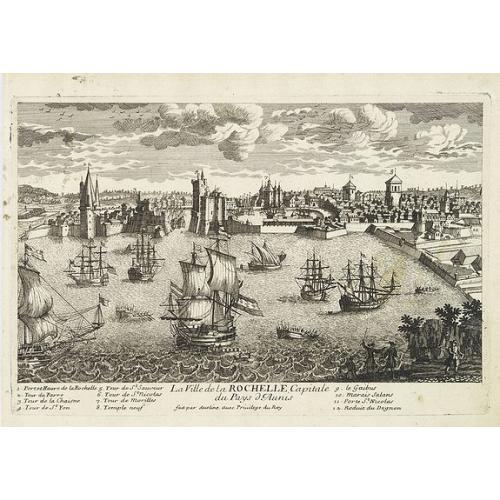 Old map image download for La Ville de la Rochelle, Capitale du pays d'Aunis. . .