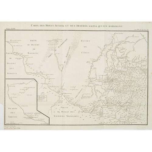 Old map image download for Carte des Monts Altaisk et des deserts salins qui avoisinent.