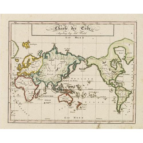 Old map image download for Charte der Erde. Augsburg beij John Walch.