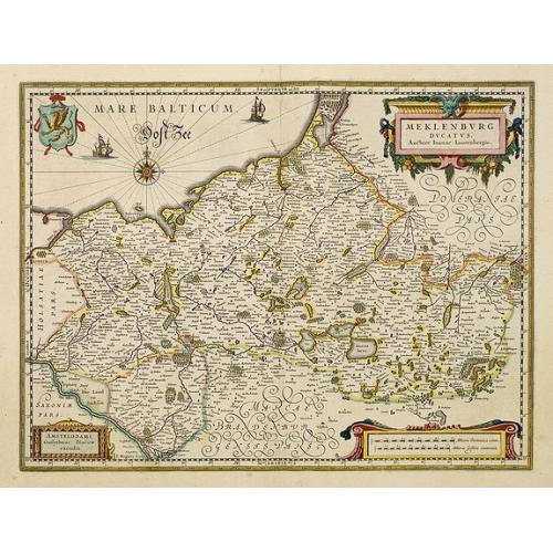Old map image download for Meklenburg Ducatus.