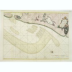 Nieuwe en zeer accuraate Zee-Caart van de Hollandse Wal strekkende van de Maas tot Texel opgenomen door Jan Rokusz Douw, , ,