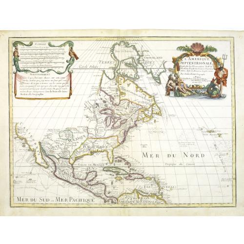 Old map image download for L'AMERIQUE SEPTENTRIONALE Dressée sur les Observations de Mr