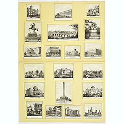 20 small lithographed views of Washington DC and Georgetown.
