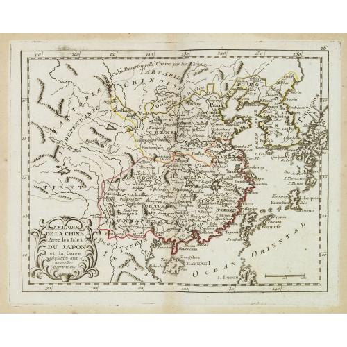 Old map image download for L'empire de la Chine avec les Isles du Japon. . .
