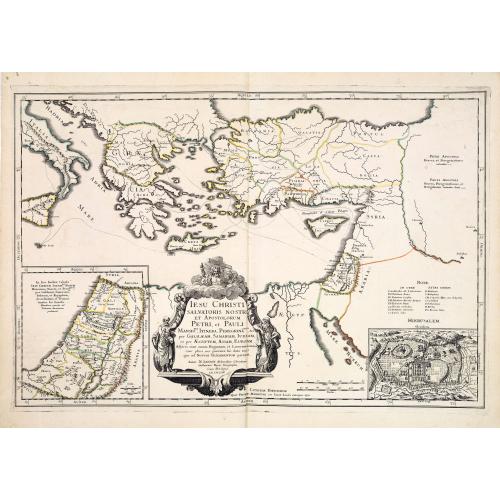 Old map image download for Jesu Christi Salvatoris Nostri et Apostolorum Petri et Pauli Mansiones, Itinera Pergrinationes. . .