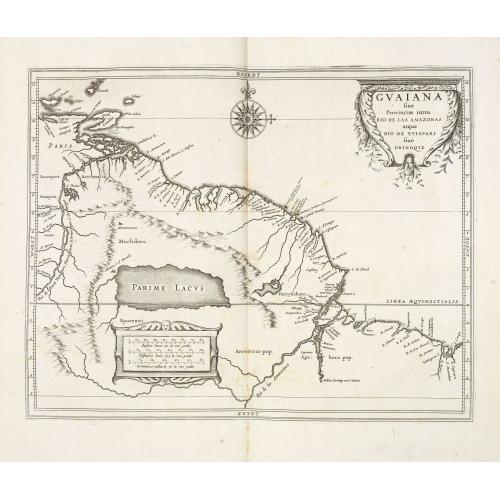 Old map image download for Guaiana sive Provinciae intra Rio De Las Amazonas atque Rio De Yviapari sive Orinoque.