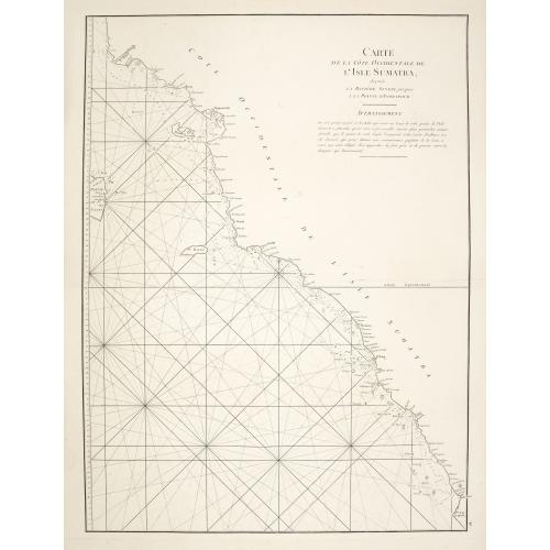 Old map image download for Carte de la Côte occidentale de l\'Isle de Sumatra. . .