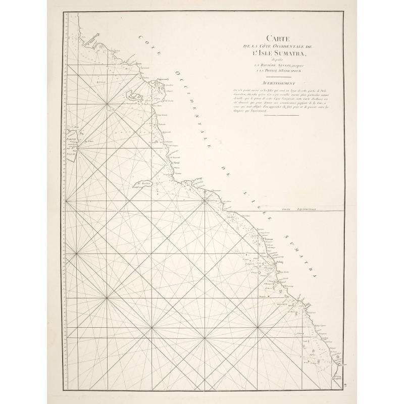 Carte de la Côte occidentale de l\'Isle de Sumatra. . .