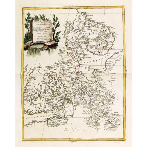 Old map image download for La Lapponia Russa con Governi di Olonechoi, Carelia, Bielozero, ed Ingria. . .