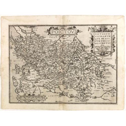 Old map image download for Poictou. Pictonum vicinarum que regionum fidiss.a descriptio.