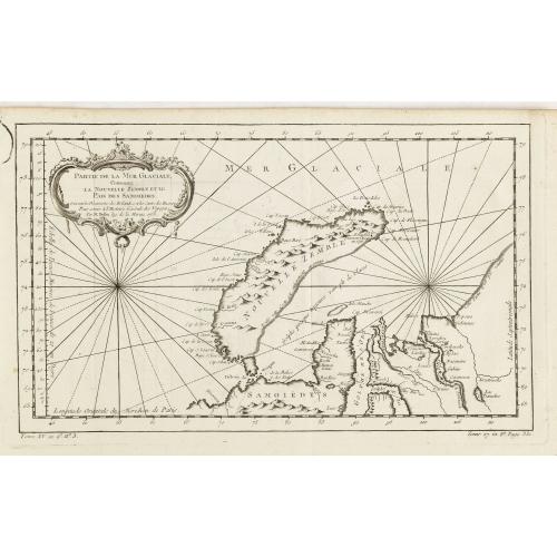 Old map image download for Partie De La Mer Glaciale Contenant La Nouvelle Zemble et Le Pais Des Samoiedes . . . 1758
