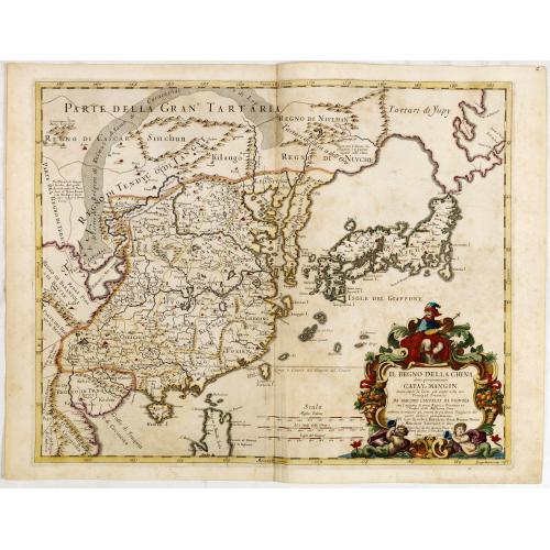 Old map image download for Il regno della China detto presentemente Catay Mangin...