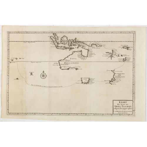 Old map image download for Kaart der Reyse van Abel Tasman volgens syn eygen opstel..