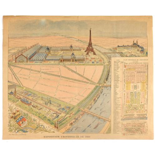 Old map image download for Exposition universelle de 1889.