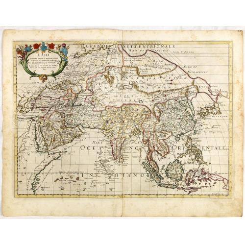 Old map image download for L'Asia Nuovamente corretta et accresciuta, secondo le relationi piu moderne da Guglielmo Sansone . . . 1677