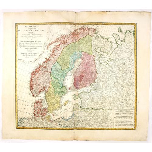 Old map image download for Scandinavia complectens sueciae, Daniae et Norvegiae. . .