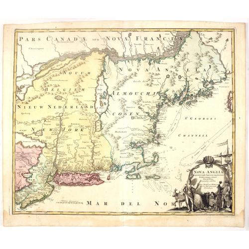 Old map image download for Nova Anglia Septentrionali Americae implantata ..