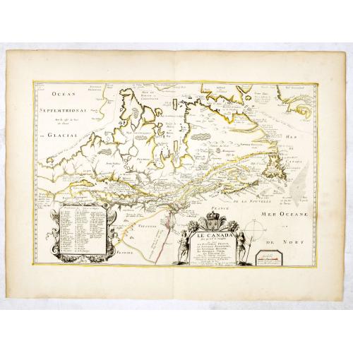 Old map image download for Le Canada faict par le St. De Champlain. . .