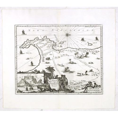 Old map image download for A mapp of the Cape of Goodhope with its true Situation.