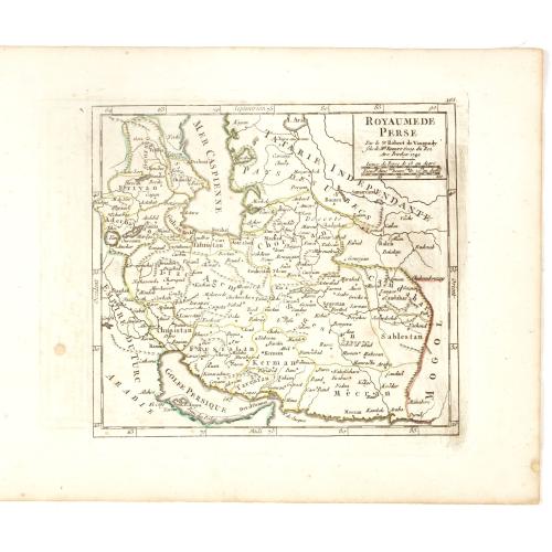 Old map image download for Royaume de Perse Par le Sr. Robert de Vaugondy fils de Mr. Robert Geog. Ord du Roi avec Privilege 1749.
