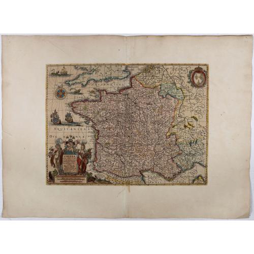 Old map image download for GALLIAE supra omnes ... Exactissima descriptio. Auctore Henrico Hondio . . .
