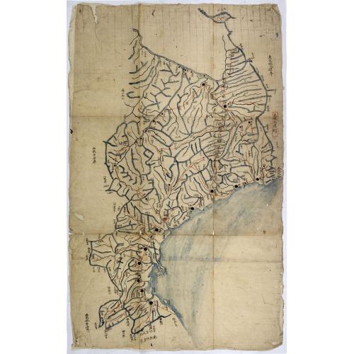 Old map image download for [Manuscript map of Kangwon Province part of North Korea]