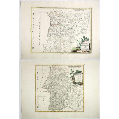 Old map image download for Il Portogallo Cioé le provincie . . . [with] L'Estremadura Di Portogallo alentejo . . .