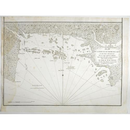 Old map image download for Plan de la Baie et du Havre de Casco et des Iles Adjacents. . .