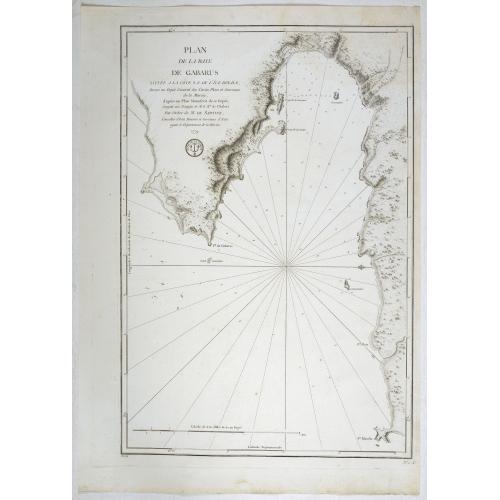 Old map image download for Plan de la baie de Gabarus située a la côte S.E. de l'Île Royale. . .