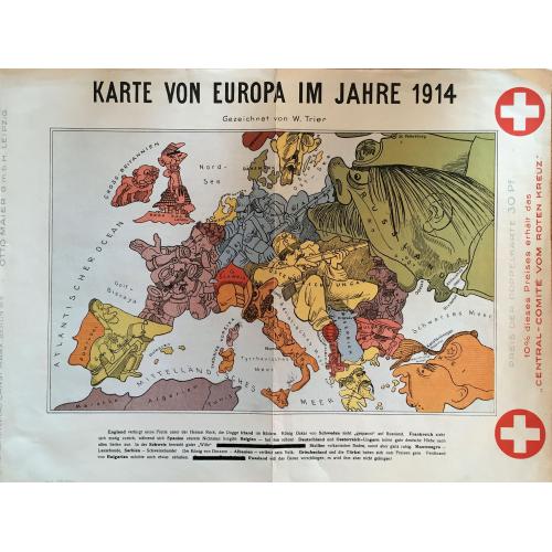 Old map image download for Karte von Europa im Jahre 1914.