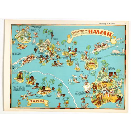 Old map image download for Territory of Hawaii - Samoa.