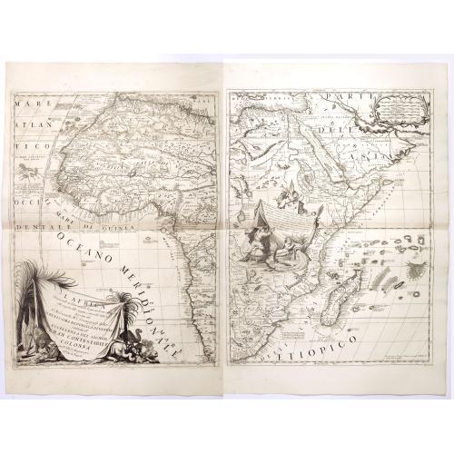 Old map image download for L'AFRICA divisa nelle sue Parti secondo le pui moderne..