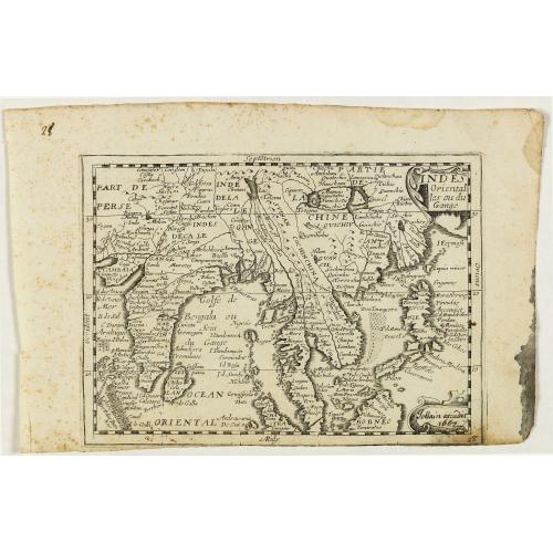 Old map image download for Indes orientales ou Gange.
