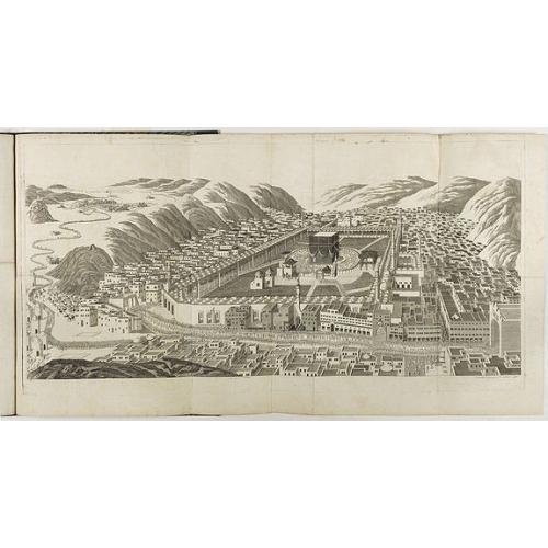 Old map image download for [Tableau Général de l'Empire Ottoman]. 11 plates with the panoramic view of Mecca.