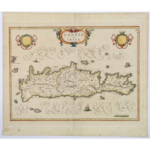 Old map image download for Candia olim Creta.