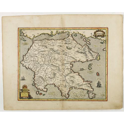 Old map image download for Morea olim Peloponnesus.