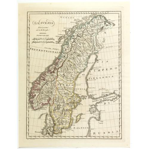 Old map image download for La Svezia Norissima.
