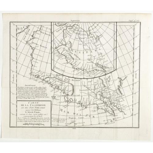Old map image download for Carte de la Californie et des Pays Nord-Ouest..