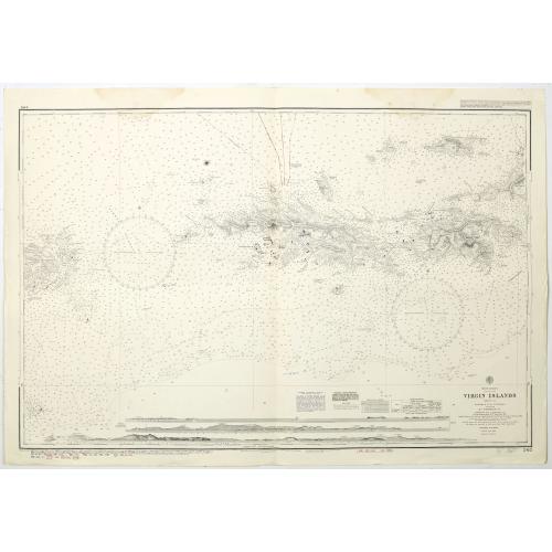 Old map image download for West Indies Virgin islands Sheet III Tortola I. to Culebra including St. Thomas...