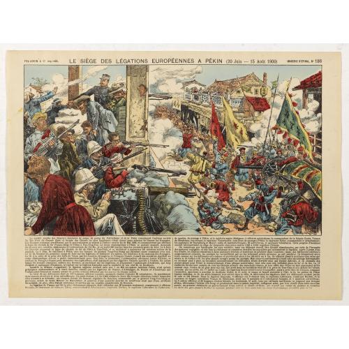 Old map image download for Le siège des léfations Européennes a Pekin (20 juin - 15 août 1900) - (N°186)