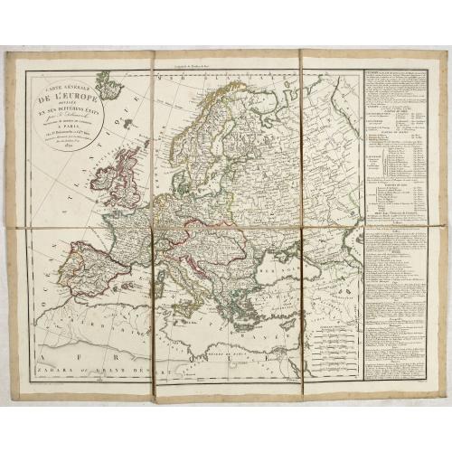 Old map image download for Carte générale de L'Europe. . .