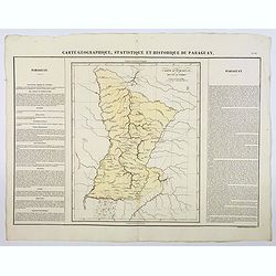 Carte Geographique, Statistique et Historique du Paraguay.