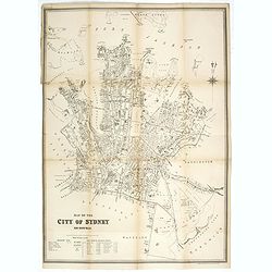 Map of the city of Sydney. New South Wales.