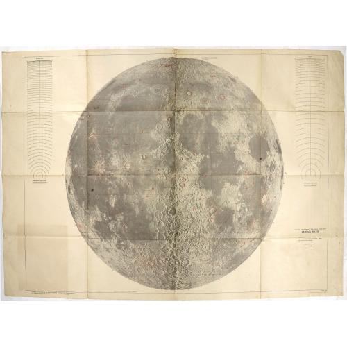 Old map image download for Engeneer special study of the surface of the moon LUNAR RAYS