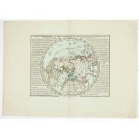 Carte du globe terrestre où les terres de l'hémisphère méridl sont supposées être vues à travers celles de l'hémisphère septentl.