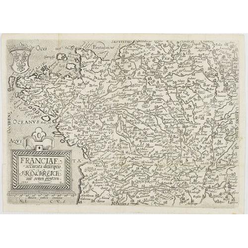 Old map image download for Franciae Accurata Descriptio / Franckreich mit seinen Grentzen.