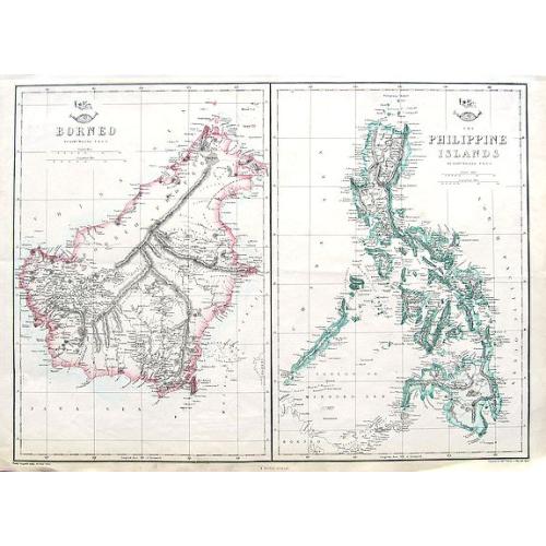 Old map image download for Borneo; The Philippine Islands;